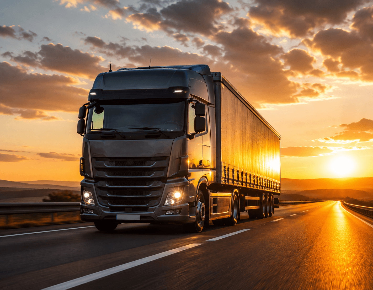 Camion sur la route